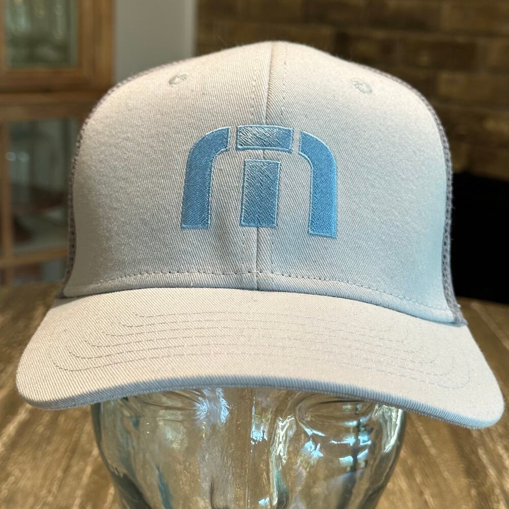 Travis Mathew Short Par 4 Adjustable Snapback Mesh Trucker Golf Hat Gray